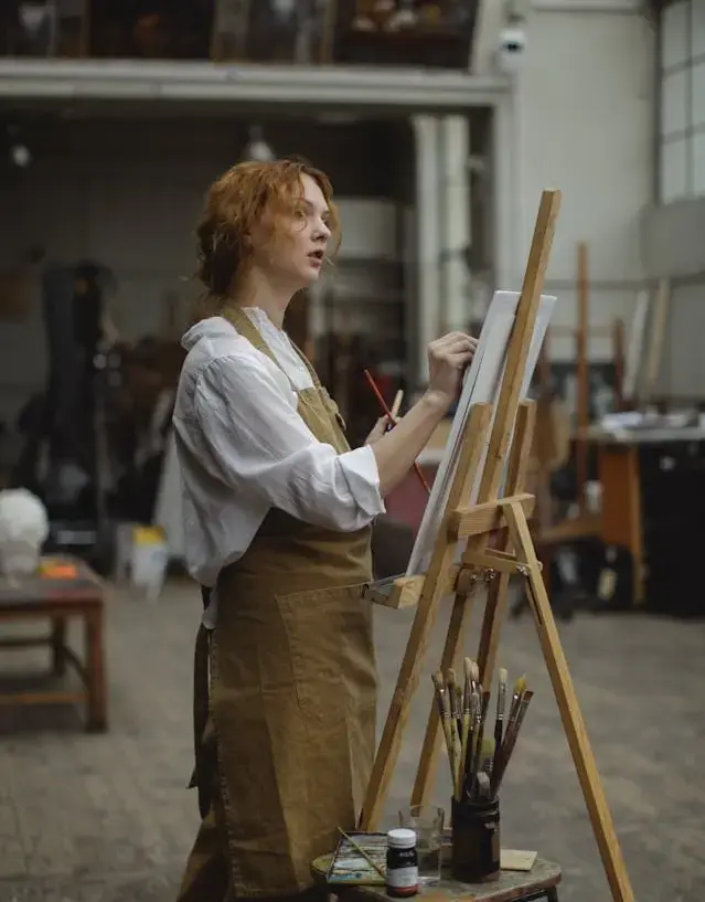 Promo Painter working in studio