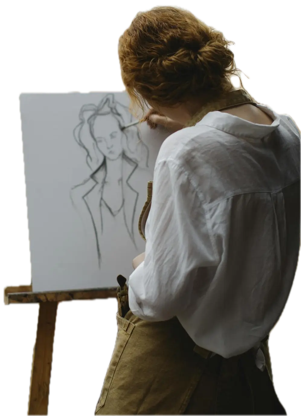 Artist painting